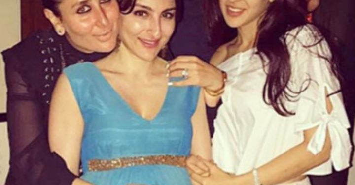 Sara Ali Khan &#038; Kareena Kapoor Pose With Soha Ali Khan’s Baby Bump