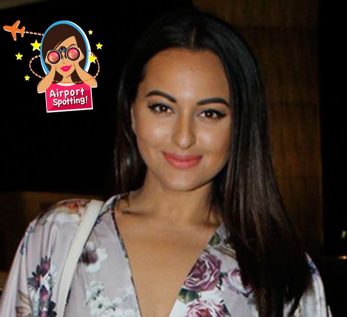 Sonakshi Sinha Paints A Pretty Picture In All Florals At The Airport