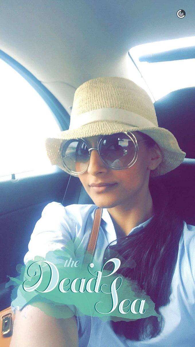 Aww – Check Out Sonam Kapoor’s Snapchat Photo With Her Favourite Travel Companion