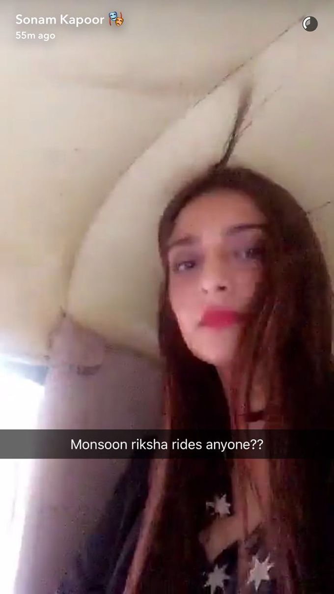 Sonam Kapoor's Snapchat
