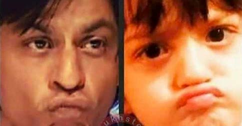 9 Photos Of Shah Rukh Khan &#038; AbRam Making The Same Expression