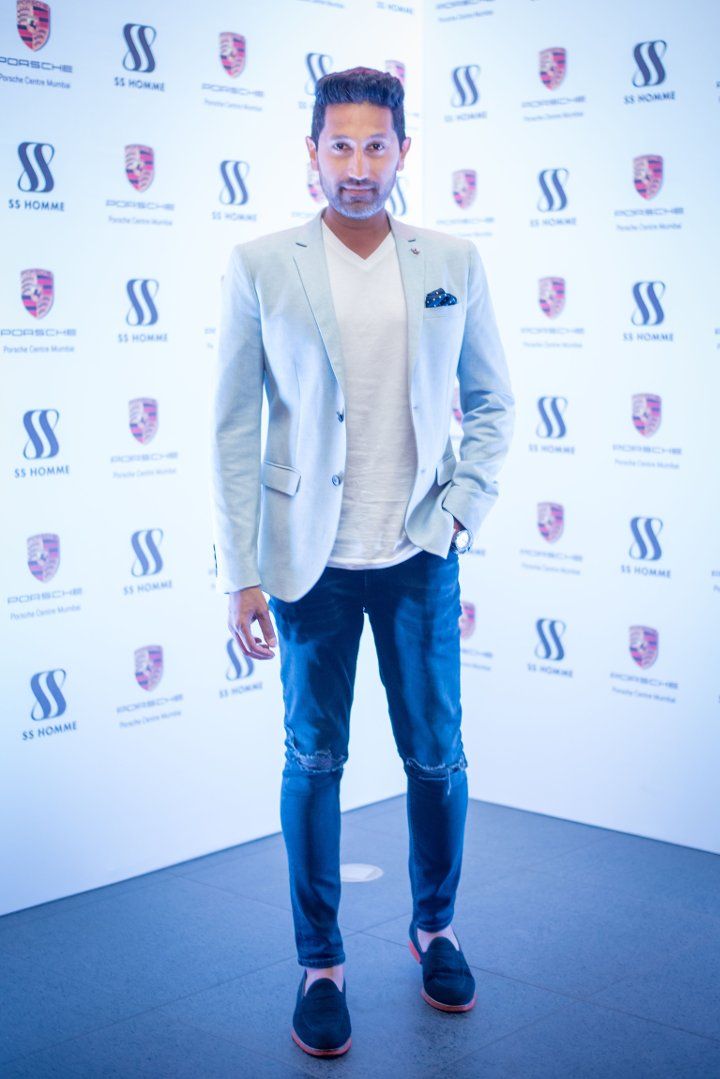 Rij Eappen of King of Clubs at the SS HOMME Bespoke collection showcase at Porsche Mumbai centre