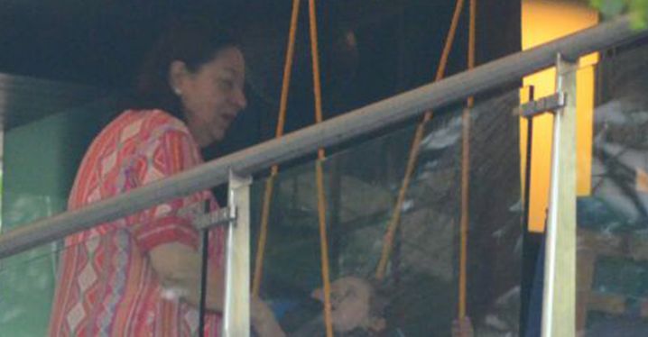 Check Out These Photos Of Taimur Ali Khan Playing On The Swing With His Nani Babita