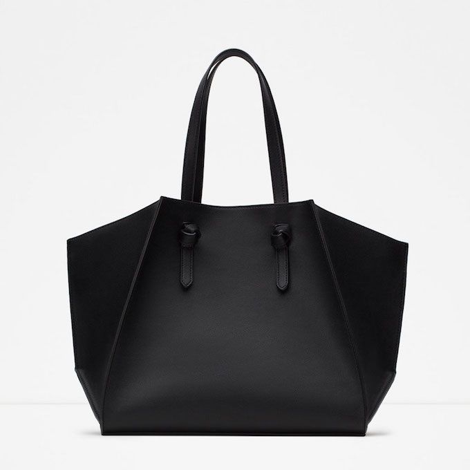 Zara black tote bag