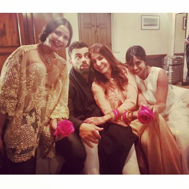 These Photos Of Virat Kohli With Anushka Sharma And Her Bridesmaids Are Damn Cute!