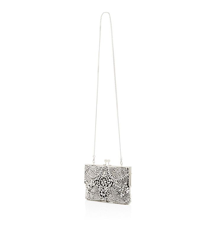 Jade Jewelled Embellished Clutch | Source: Forever New