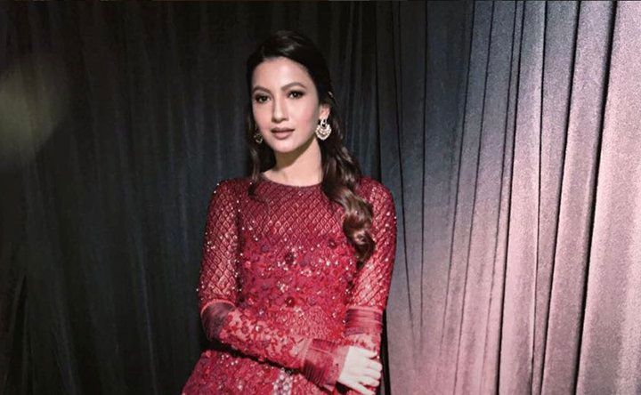 Gauahar Khan’s Shimmery Red Ensemble Is Perfect For A Bride-To-Be
