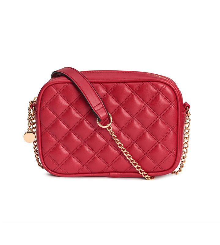 Red Quilted Shoulder Bag | Source: H&M