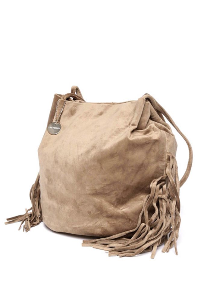 Lisa Haydon for Lino Perros Brown Fringed Sling Bag | Source: Myntra