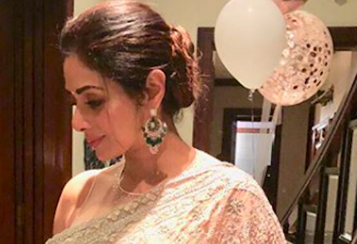We Can’t Stop Staring At Sridevi’s Dual-Tone Sari