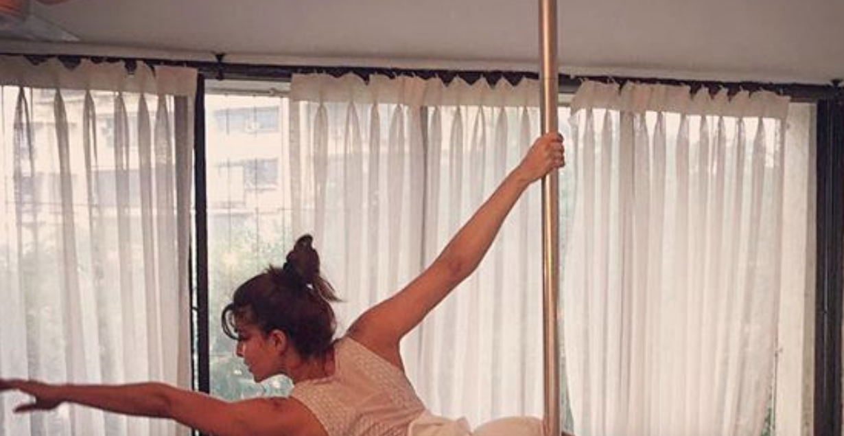 This Photo Of Jacqueline Fernandez On A Pole Is Giving Us Major Fitness Goals