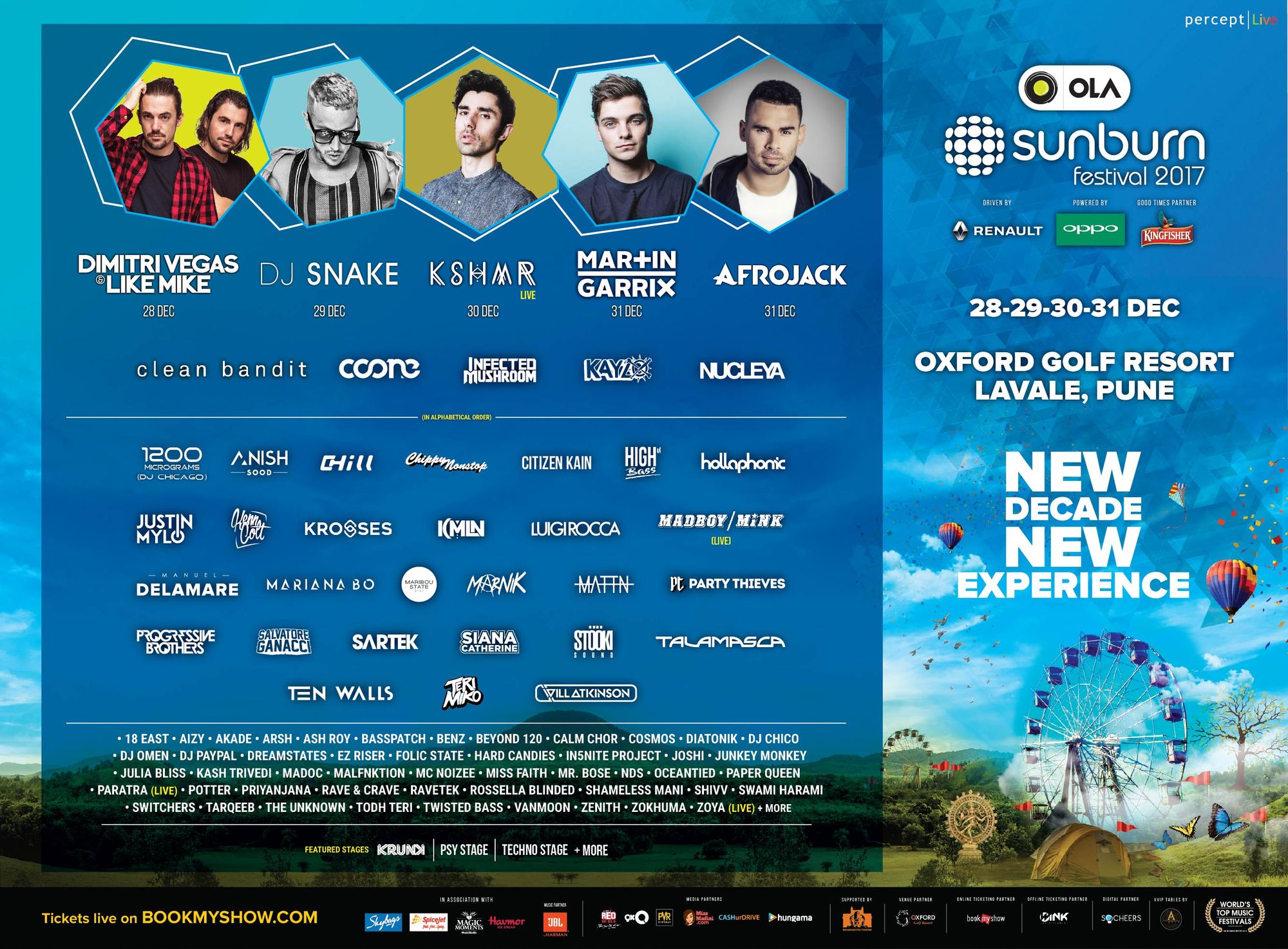 Ola Sunburn Festival 2017 Lineup
