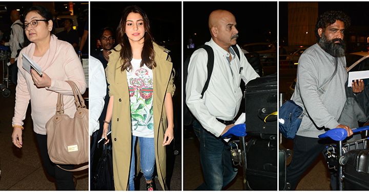 Photos: Anushka Sharma Leaves For Italy With Her Family And Pandit Ji