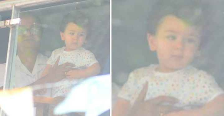 IN PHOTOS: Taimur Ali Khan Waits For His Mommy In The Balcony!