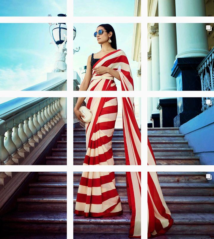 Candy Stripe Sari (Source: sabyasachiofficial on Instagram)