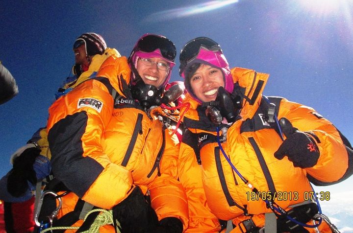 Tashi & Nungshi Malik at Mount Everest