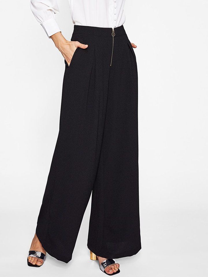 Front Fold Pleat Palazzo Pants | Image Source: www.srstore.in