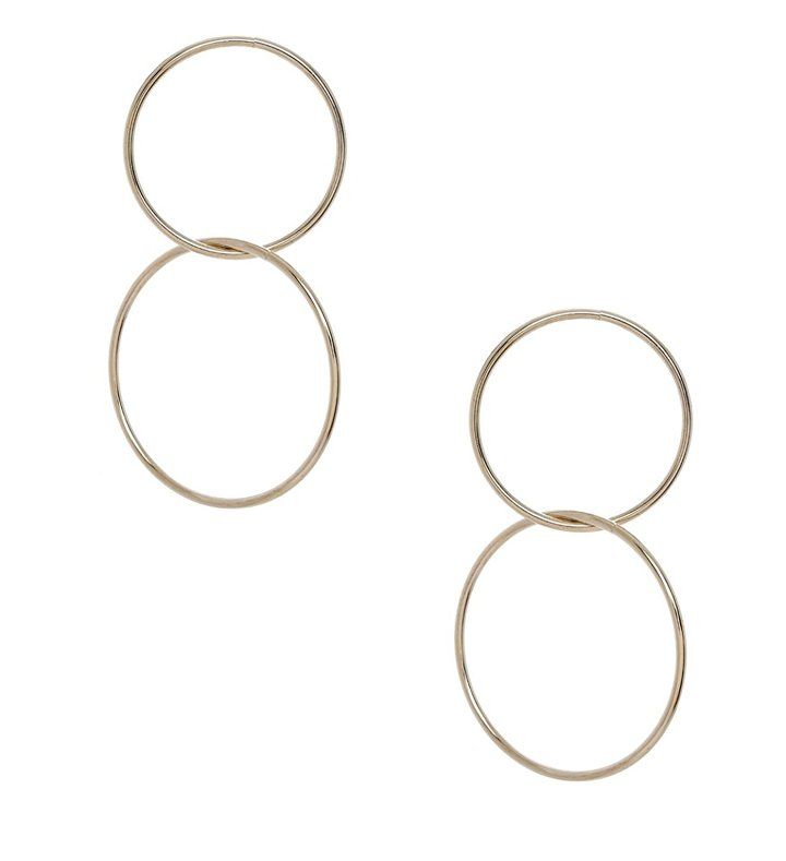 Gold Plated Double Hoop Earrings | Image Source: www.amazon.in