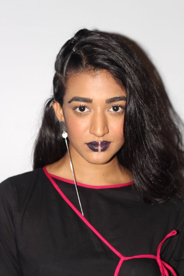 Graphic lips for Usha Silai at Lakme Fashion Week SR18