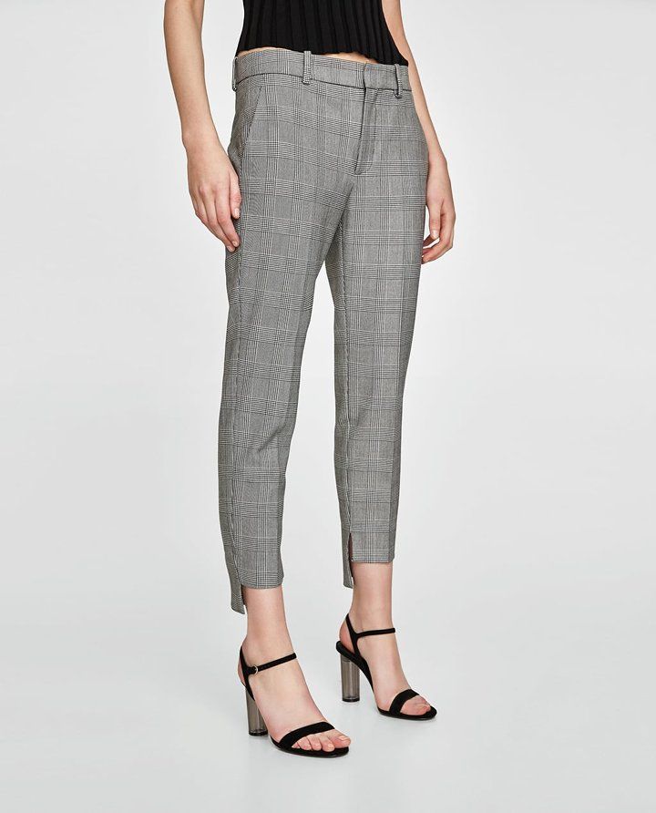 Grey Plaid Trousers (Source: Zara)