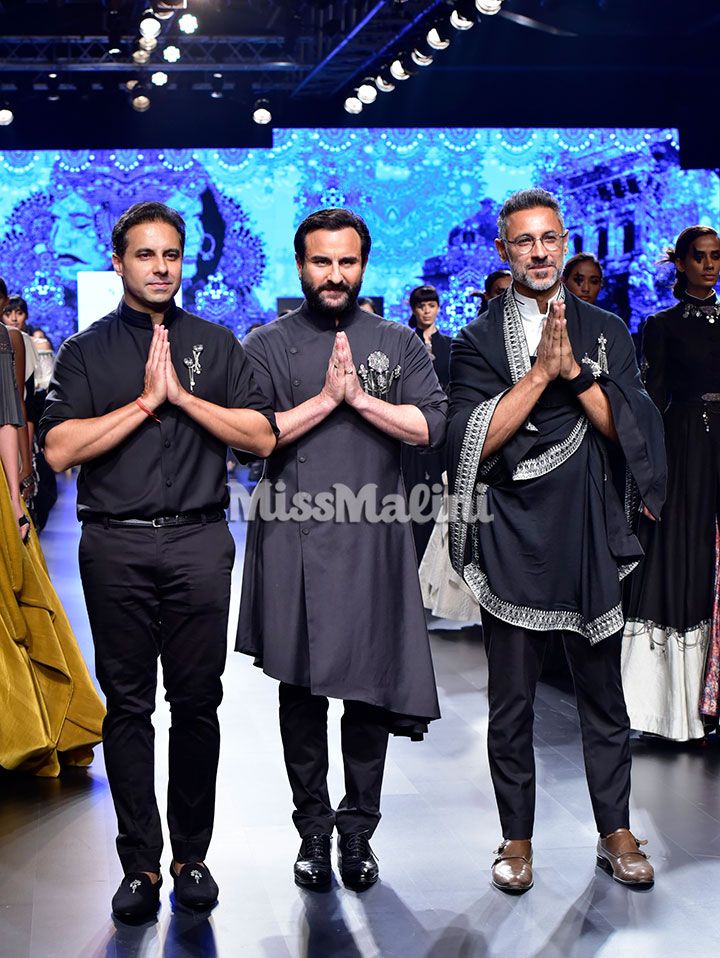 Saif Ali Khan for Shantanu and Nikhil at Lakme Fashion Week SR18