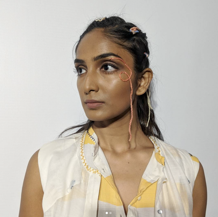 Face thread for Tahweave at Lakme Fashion Week SR18