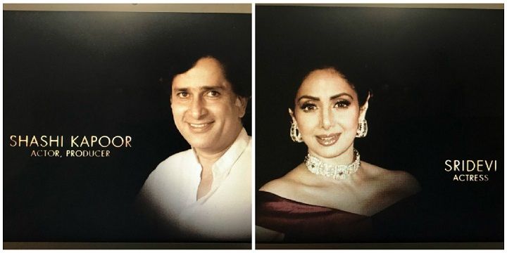 Sridevi And Shashi Kapoor Were Featured At The 2018 Academy Awards