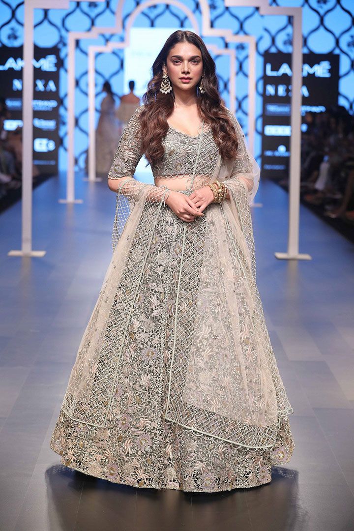 Aditi Rao Hydari for Payal Singhal at Lakme Fashion Week SR18