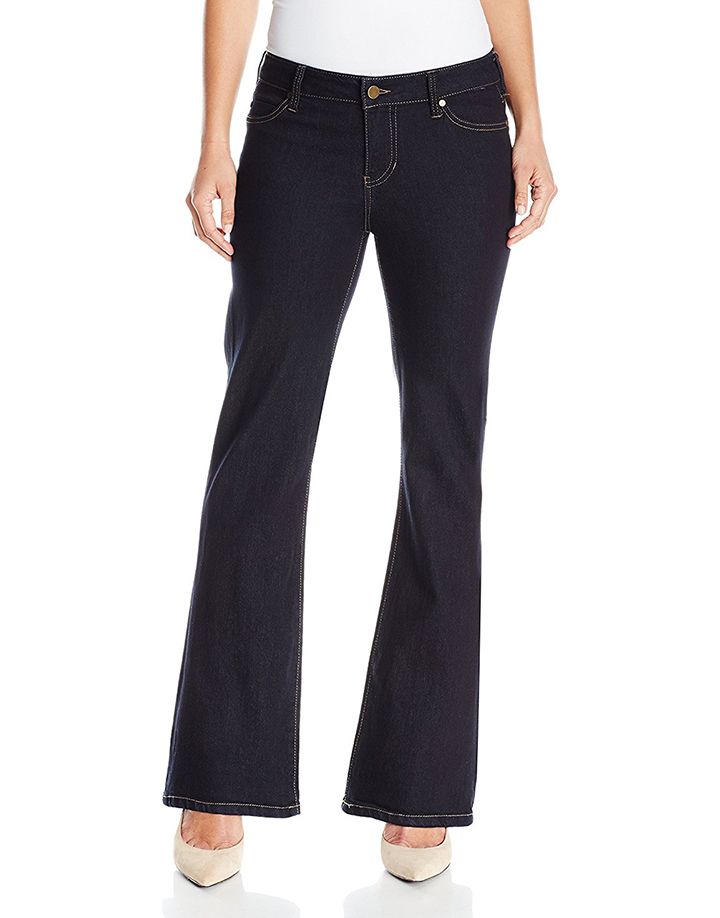 Liverpool Jeans Company Women's Petite Lucy Bootcut 5 Pocket Mid Rise Stretch Denim Jean | Image Source: www.amazon.in