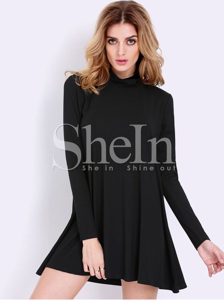 Black Pullover Dress | Image source: www.shein.in