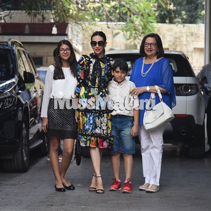 Karisma Kapoor with Samaira, Kiaan & Babita