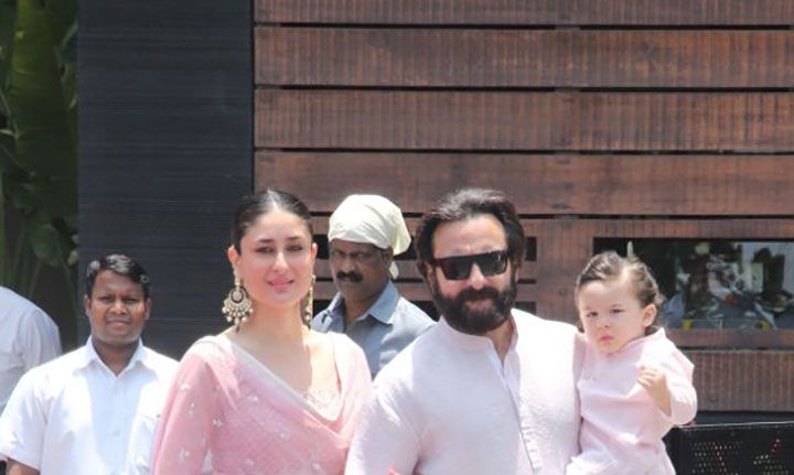 Kareena, Saif & Taimur Ali Khan Wore Matching Outfits For Sonam Kapoor’s Wedding