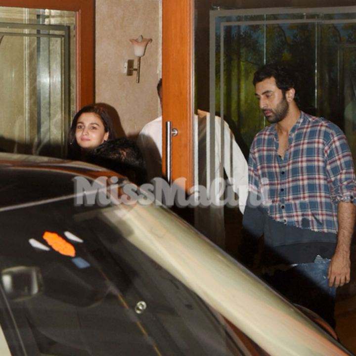 PHOTOS: Ranbir Kapoor And Alia Bhatt Visit Sanjay Dutt’s Residence