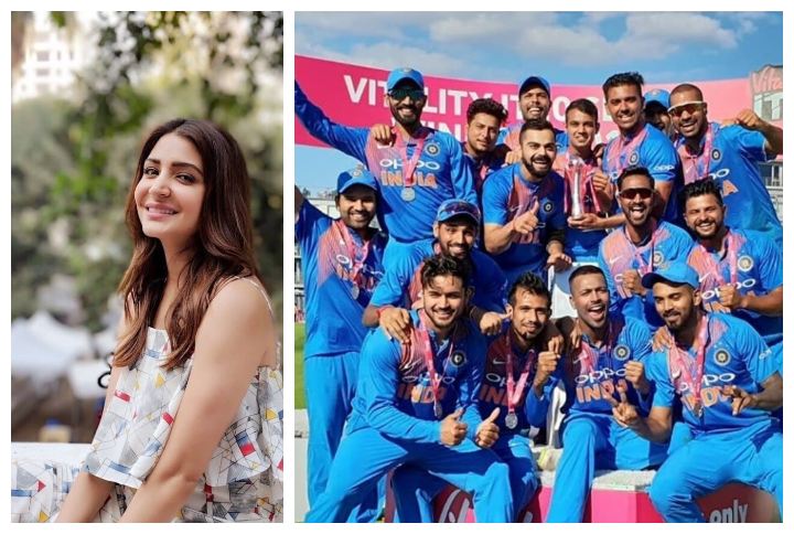 This Picture Of Anushka Sharma With The Indian Cricket Team Has Angered Twitterati