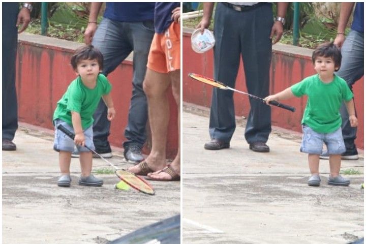 These Photos Of Little Taimur With A Badminton Racket Are Too Cute