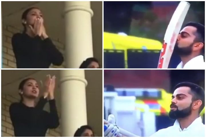 Video: Anushka Sharma Blows Flying Kisses To Virat Kohli After He Hits His 23rd Test Century