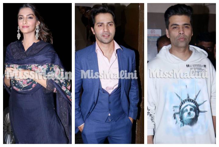 PHOTOS: Varun Dhawan, Sonam K Ahuja, Karan Johar And Other B-Town Stars Attend The ‘Dhadak’ Screening