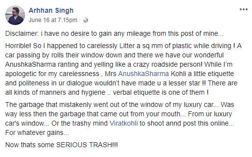 Arrhan Singh's rant