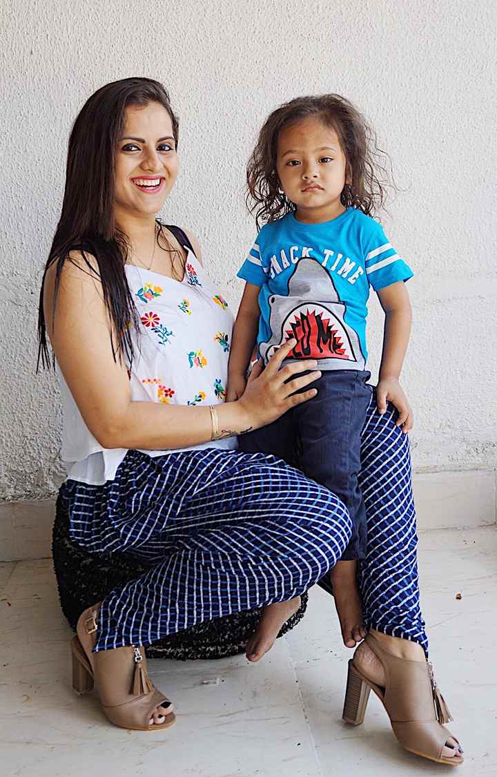 Jasmeet Kaur Deep with her son