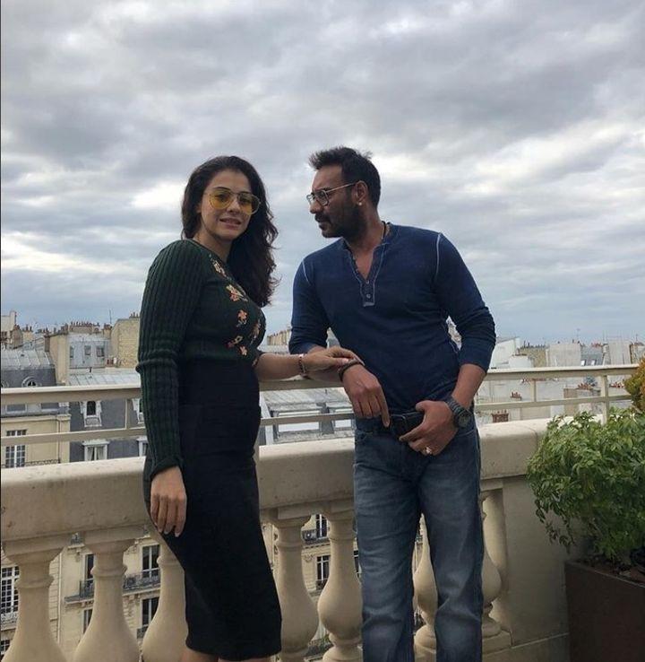 Check It Out: Kajol Posted An Adorable Picture With Ajay Devgan From Their Paris Trip
