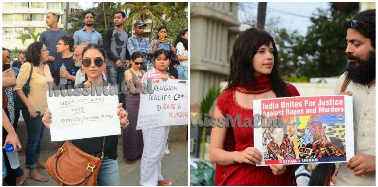 Rajkummar, Twinkle, Kalki and Many Other Celebrities Took To The Streets To Demand Justice For Asifa