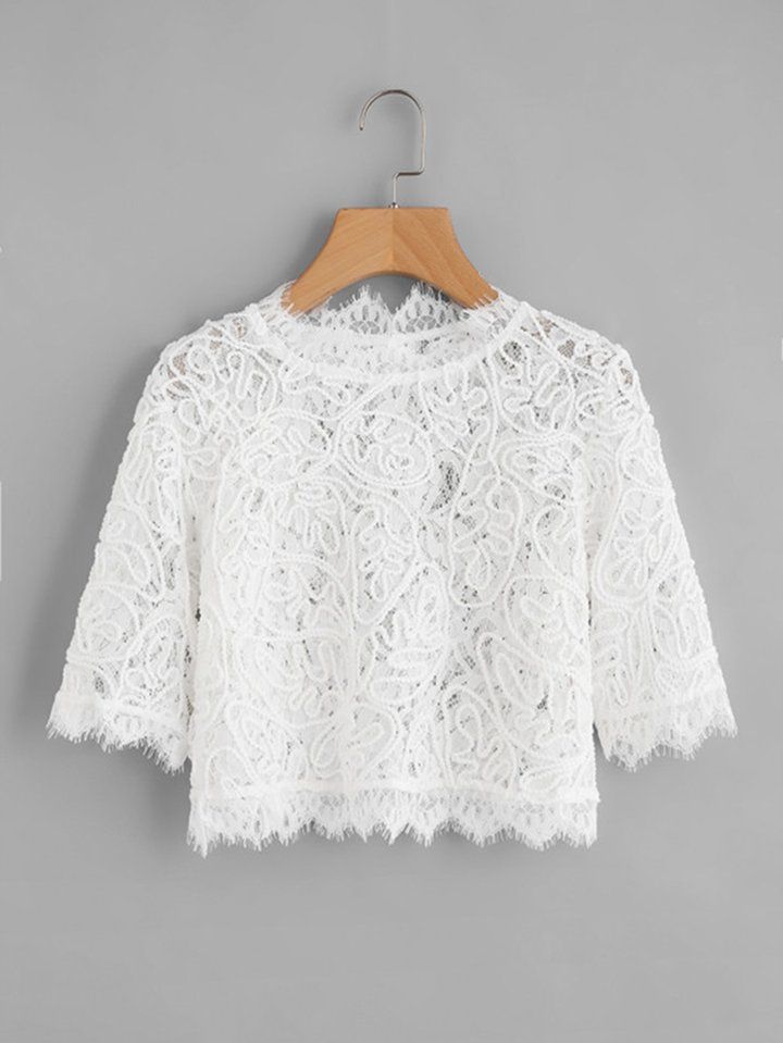 Lace Crop Top | Image Source: www.shein.in