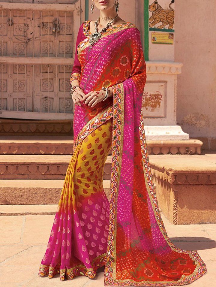 Multi-Tone Sari | Image Source: www.limeroad.com