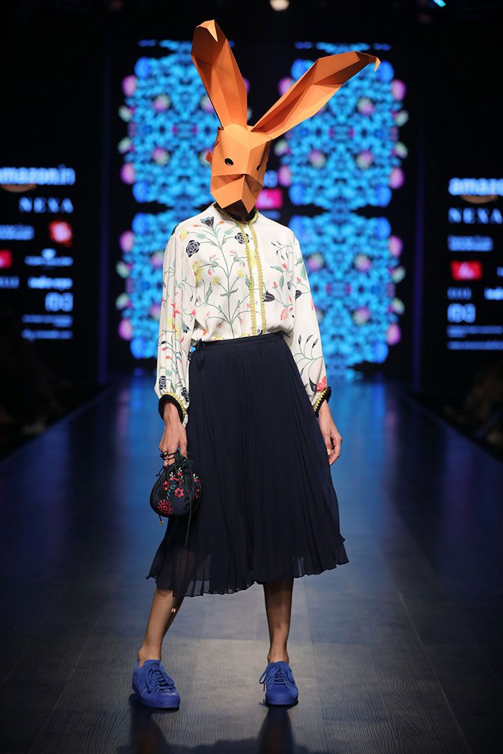 Liva Presents Nida Mahmood at Amazon India Fashion Week AW18 in Delhi.