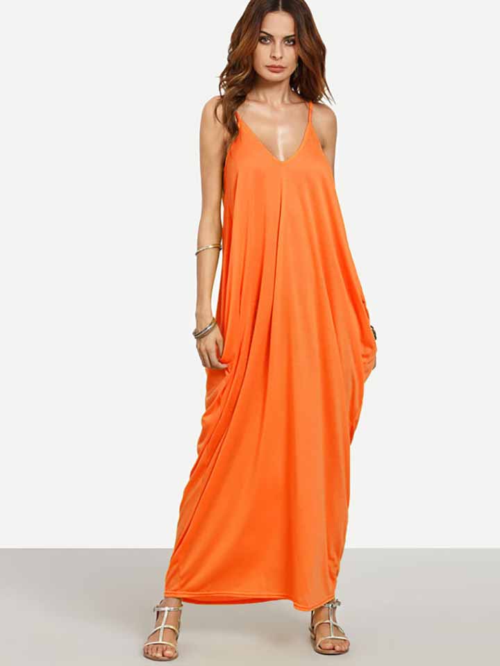 V-Neckline Cocoon Cami Dress | Image Source: Shein.com