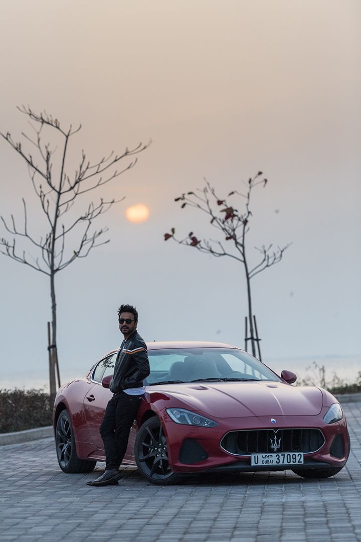 Zoeb with the Maserati GranTurismo