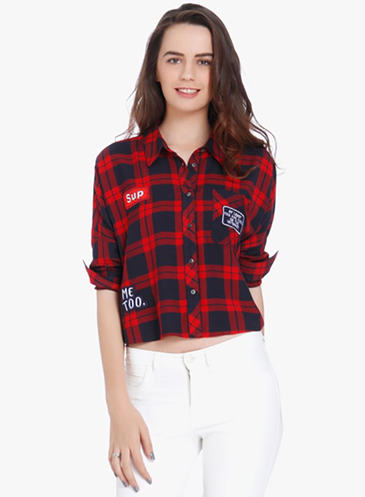 Red Checked Shirt | Image Source: www.jabong.com