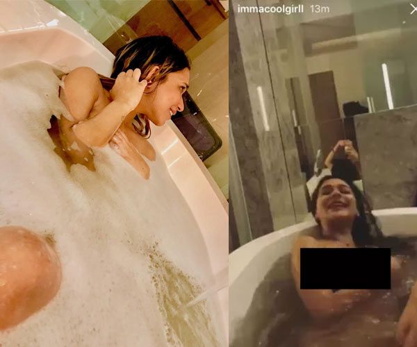 600px x 500px - TV Actress Sara Khan Reacts To Her Leaked Naked Photo