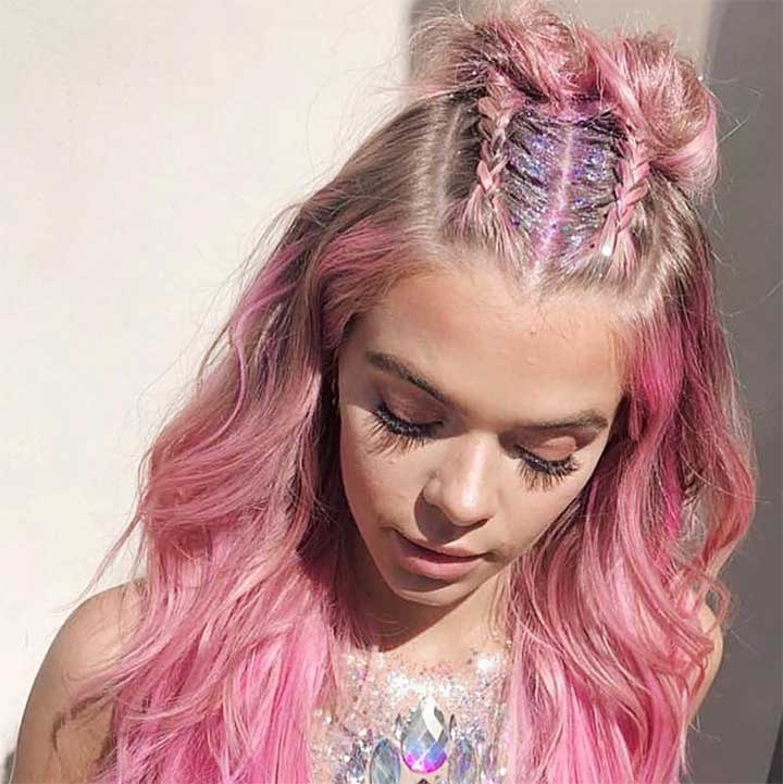Glitter braids (Source: Instagram: @Sephora)