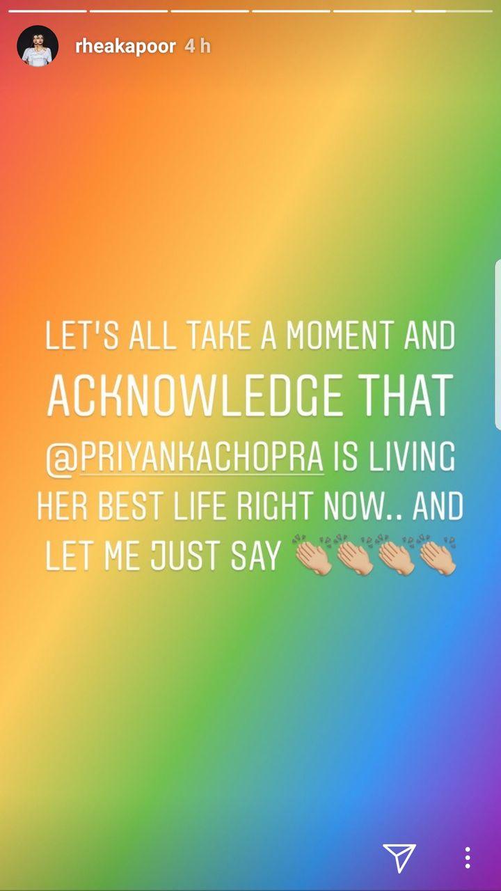 Rhea Kapoor's Instagram story
